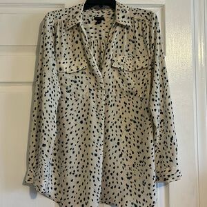 Ann Taylor camp shirt LS size L